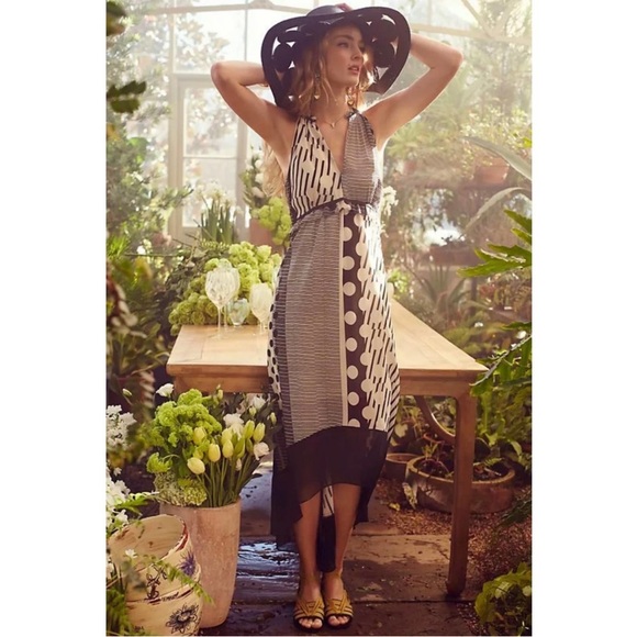 MAEVE Anthropologie brand summer black and white dress. - Picture 5 of 13